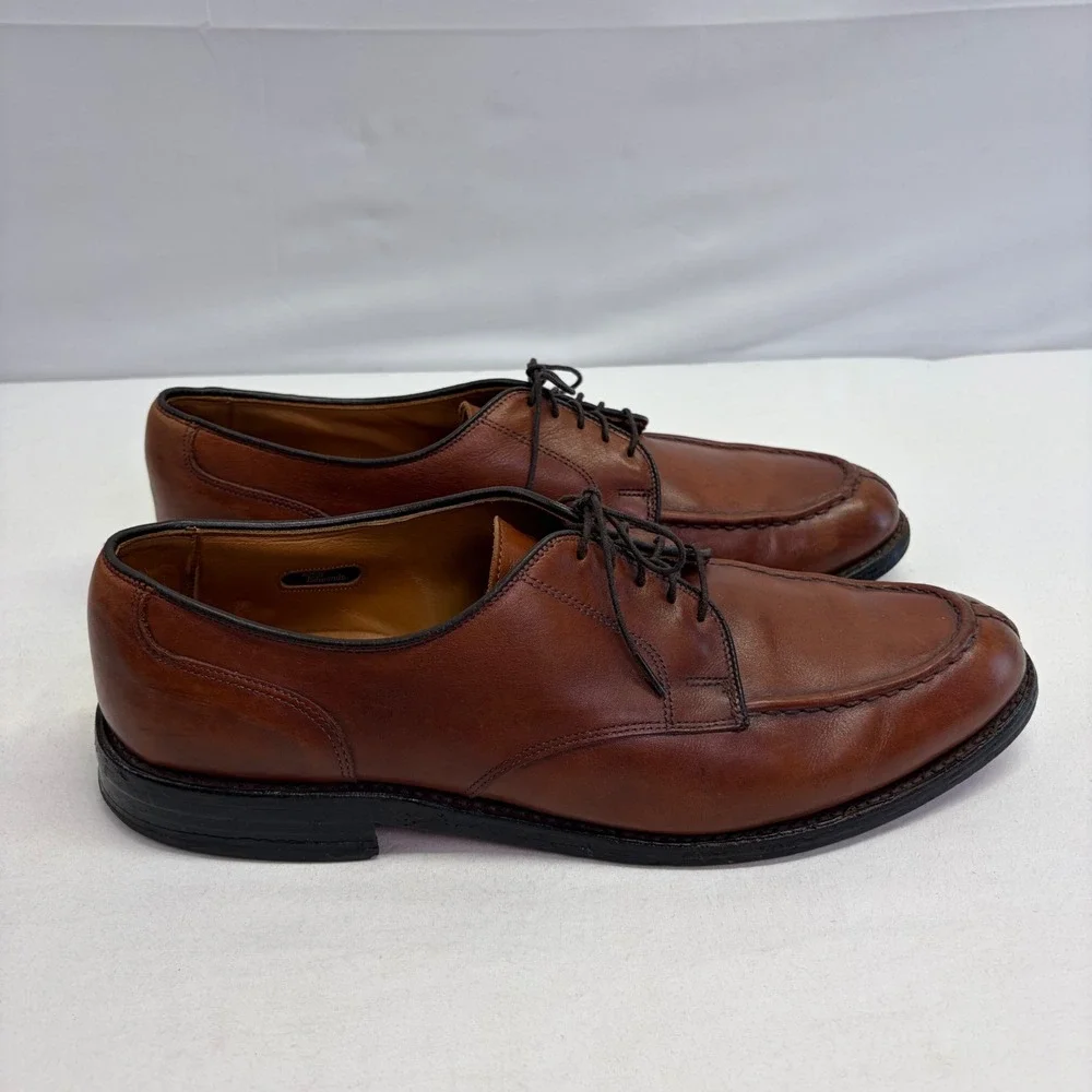 Allen Edmonds Bradley Dress Shoes Mens 12 B Brown Leather Split Toe Blucher